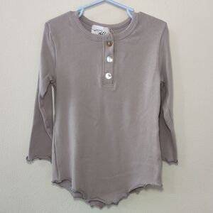 Fable & Ford Henley Long Sleeve Beige 100% Cotton New with Tags Girls Size 4T